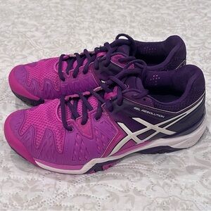 Asics Women’s Gel Resolution 6 E550J Pink Running Shoes Sneakers Comfort Sz 6.5